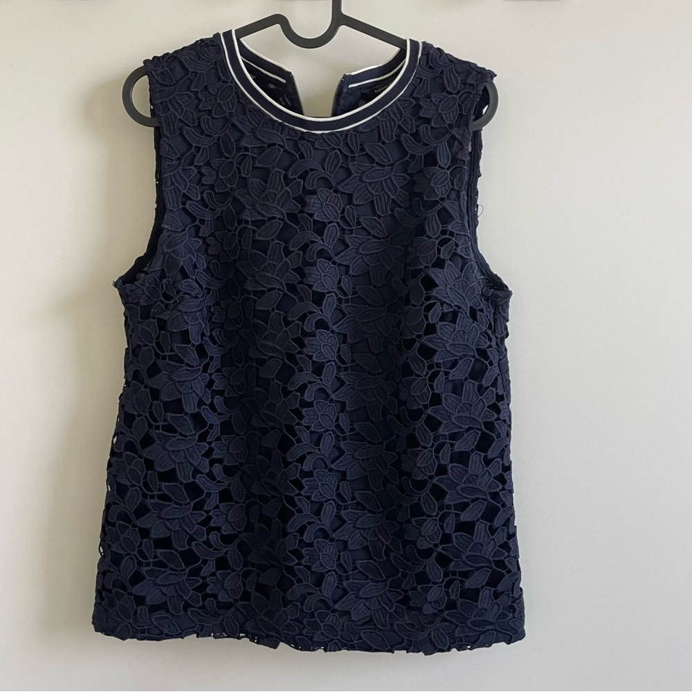 Banana Republic navy floral top